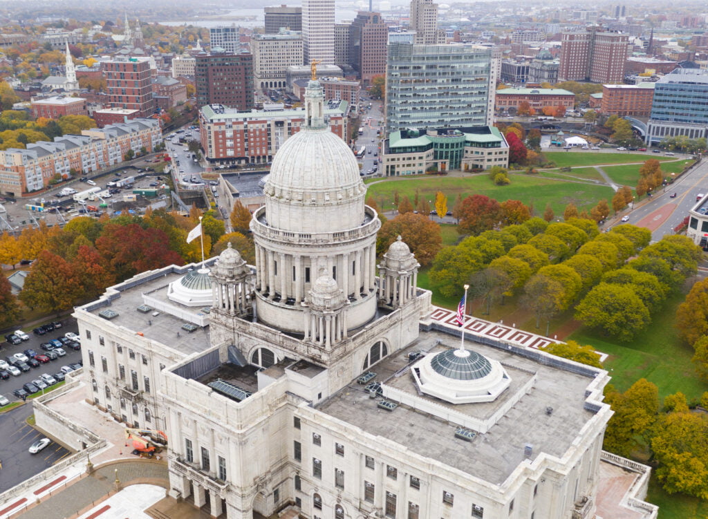 aerial view providence rhode island state capitol 2021 08 30 05 43 07 utc