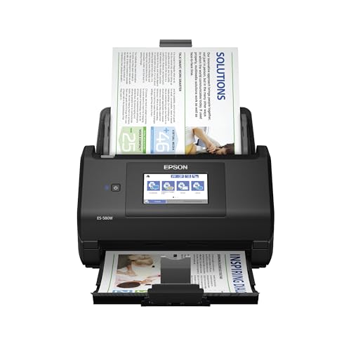 Epson WorkForce ES-580W wireless duplex document scanner with touchscreen